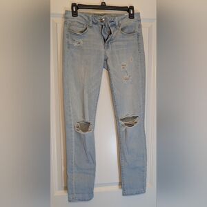 Light Blue Distressed Women's Jeans